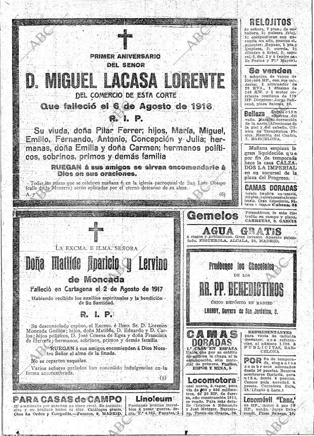 ABC MADRID 05-08-1917 página 18