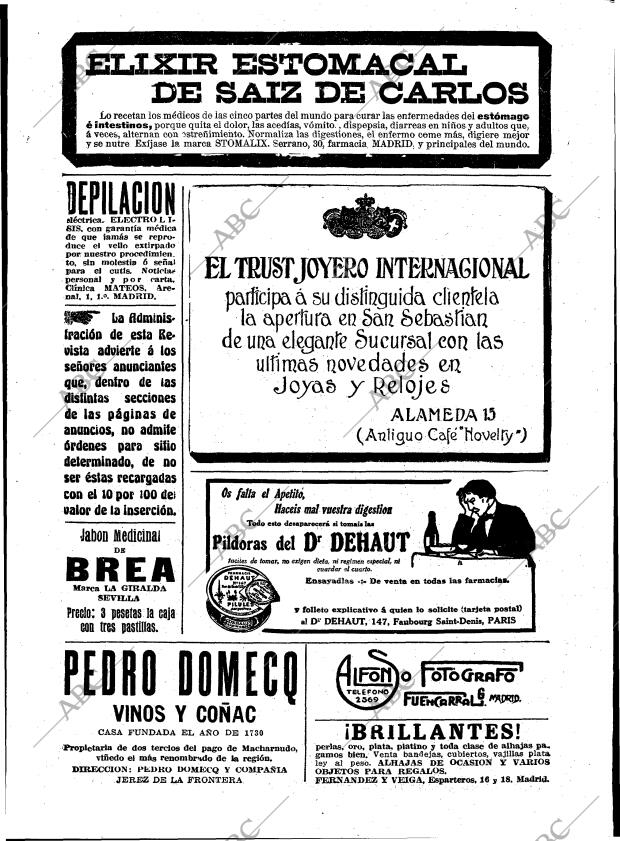 Periódico BLANCO Y NEGRO MADRID 05-08-1917,portada 