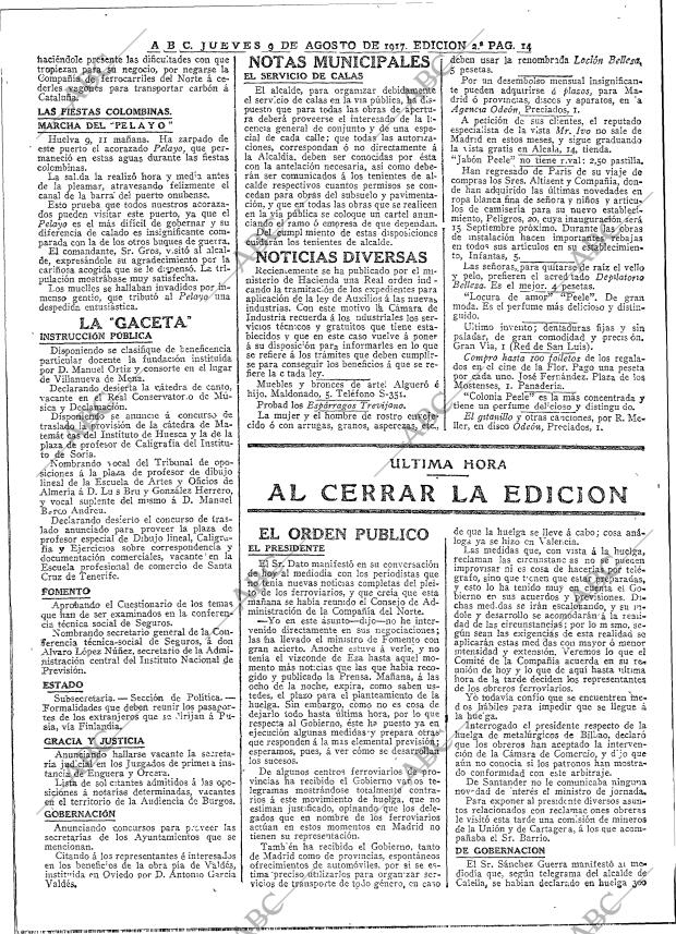 ABC MADRID 09-08-1917 página 14