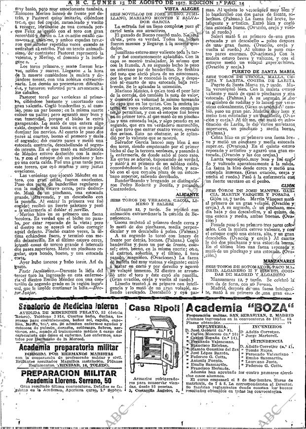 ABC MADRID 13-08-1917 página 14