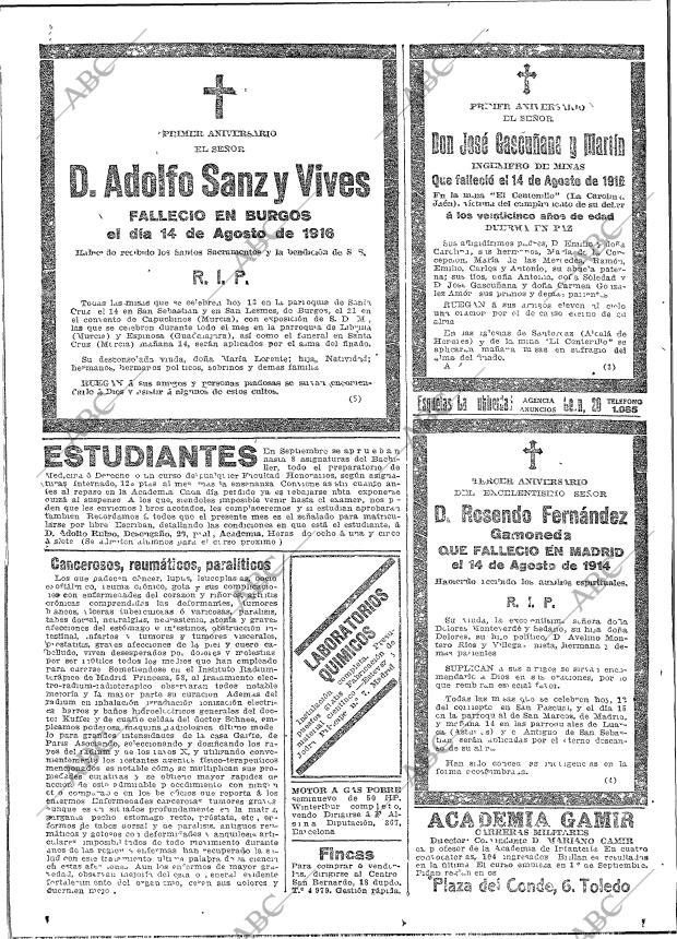 ABC MADRID 13-08-1917 página 18