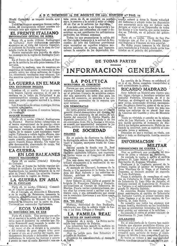 ABC MADRID 19-08-1917 página 11