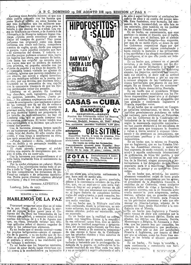 ABC MADRID 19-08-1917 página 6