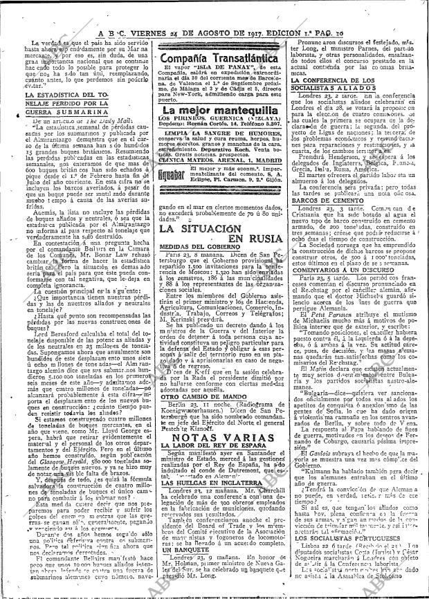 ABC MADRID 24-08-1917 página 10