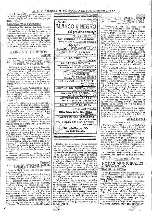 ABC MADRID 31-08-1917 página 13