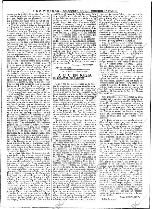 ABC MADRID 31-08-1917 página 6