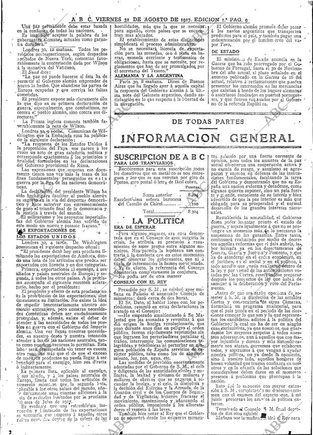 ABC MADRID 31-08-1917 página 9