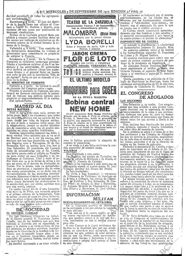 ABC MADRID 05-09-1917 página 11