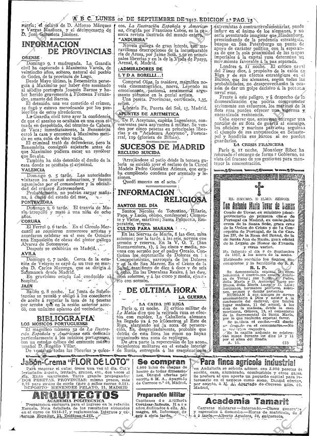 ABC MADRID 10-09-1917 página 13