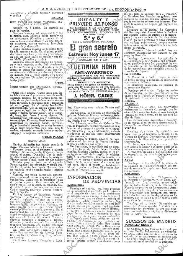 ABC MADRID 17-09-1917 página 11
