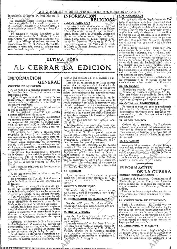 ABC MADRID 18-09-1917 página 16