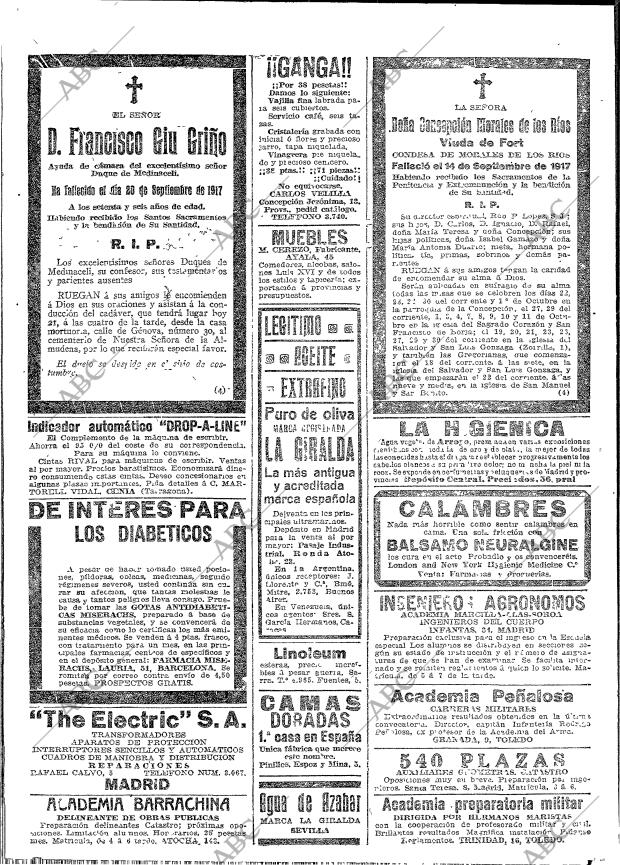 ABC MADRID 21-09-1917 página 20