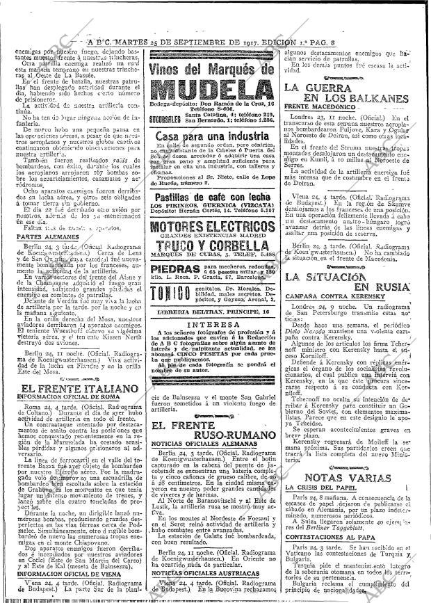 ABC MADRID 25-09-1917 página 8