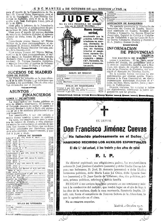 ABC MADRID 02-10-1917 página 14