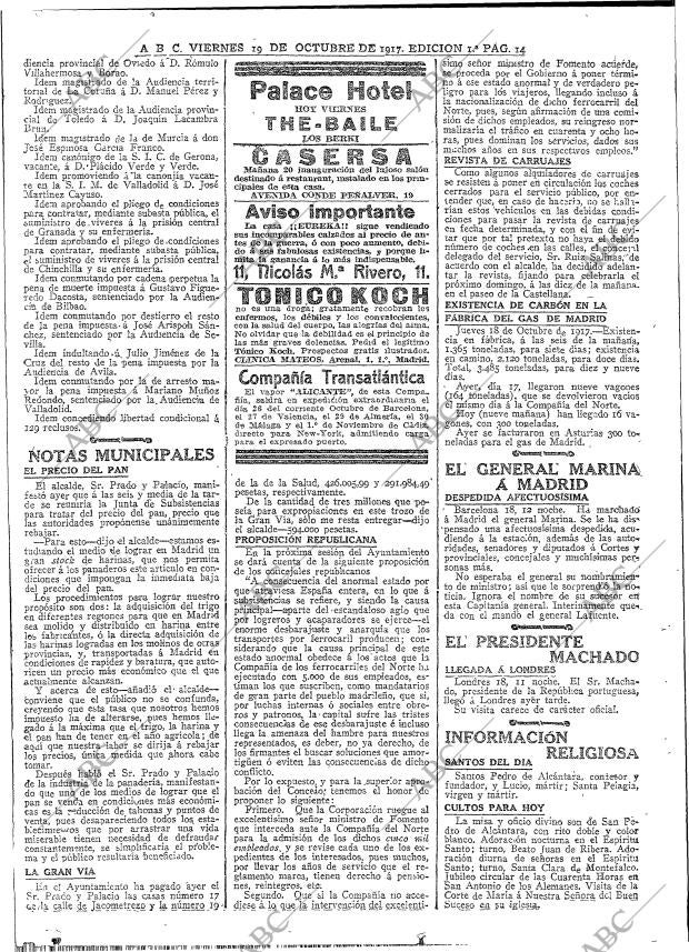ABC MADRID 19-10-1917 página 14