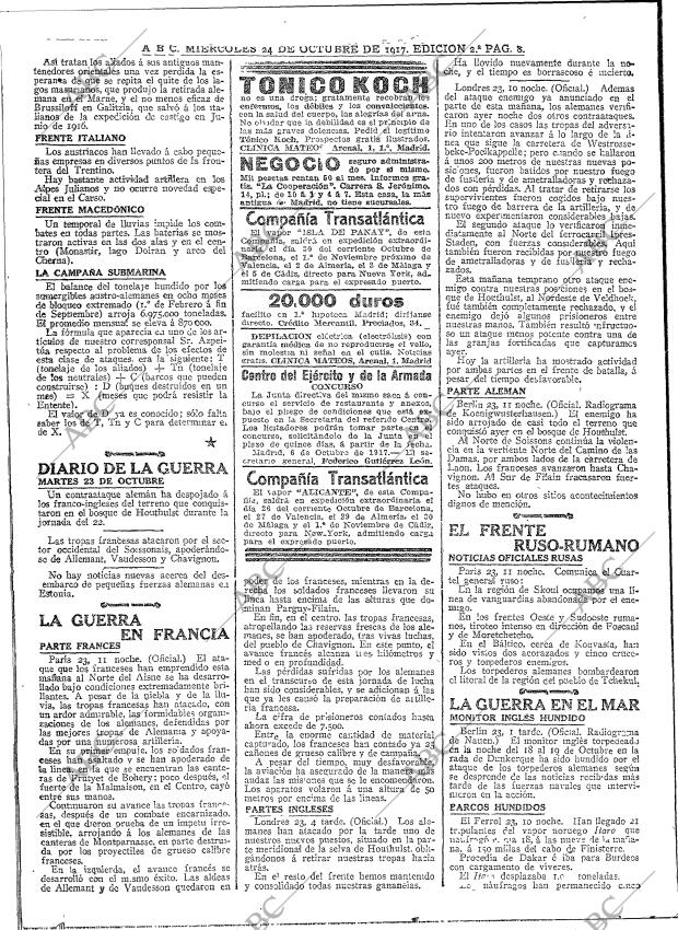 ABC MADRID 24-10-1917 página 8