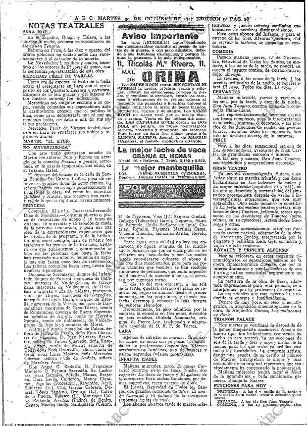 ABC MADRID 30-10-1917 página 18