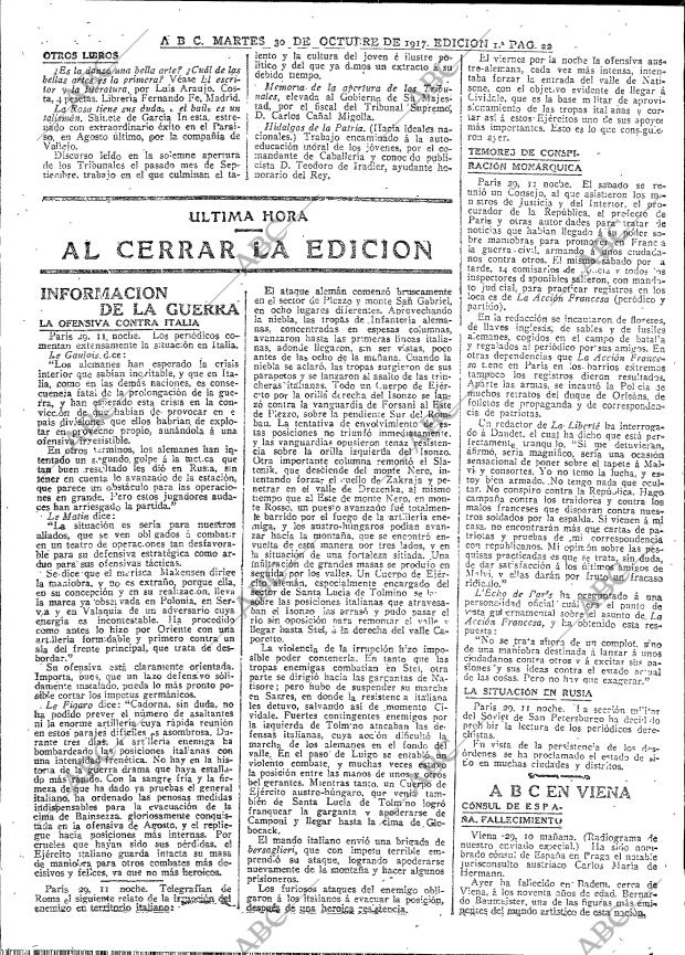 ABC MADRID 30-10-1917 página 22