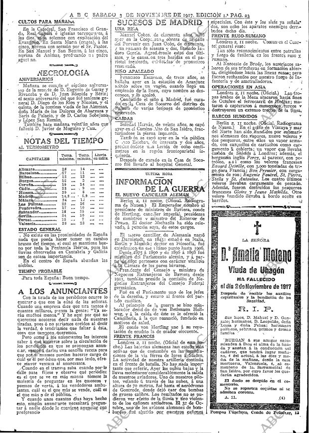 ABC MADRID 03-11-1917 página 23