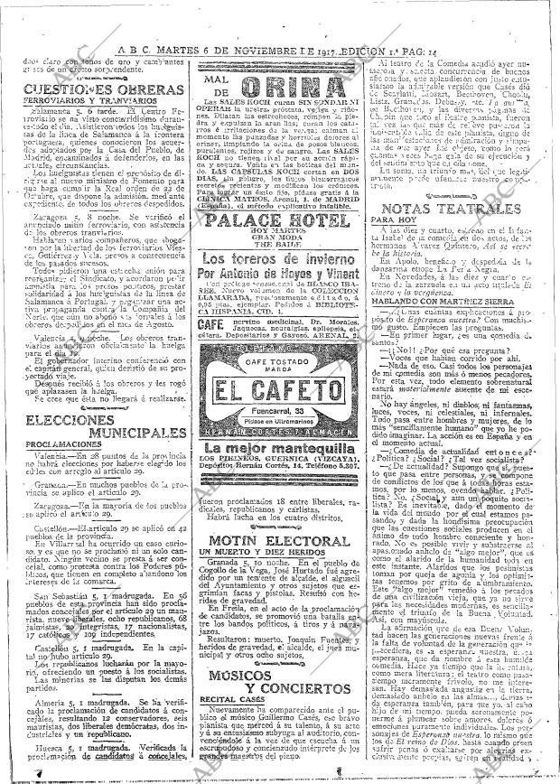 ABC MADRID 06-11-1917 página 14