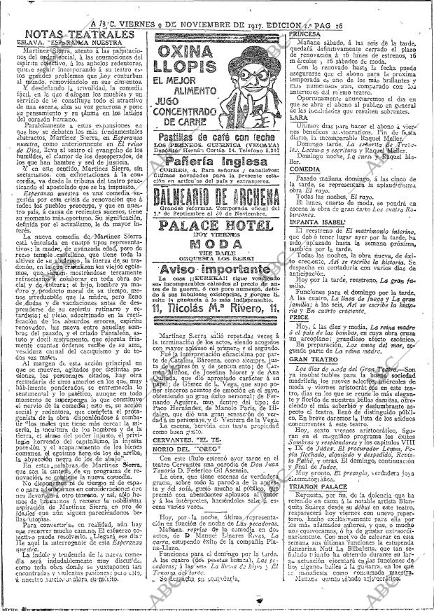 ABC MADRID 09-11-1917 página 16