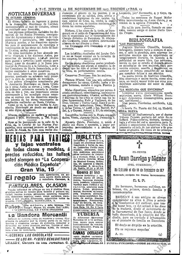 ABC MADRID 15-11-1917 página 17