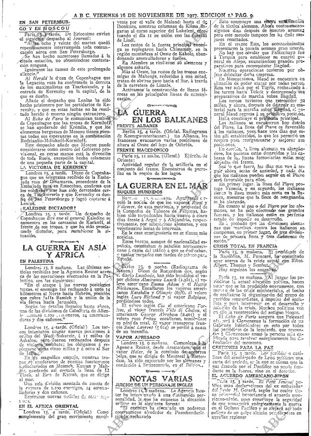 ABC MADRID 16-11-1917 página 9