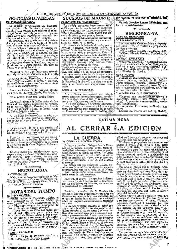 ABC MADRID 22-11-1917 página 20