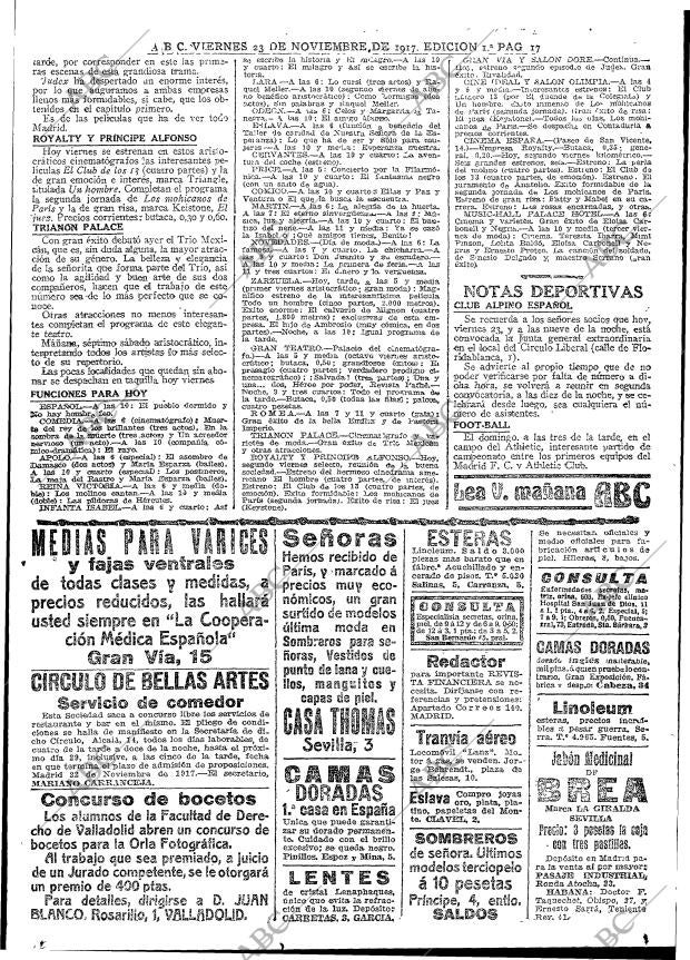 ABC MADRID 23-11-1917 página 17