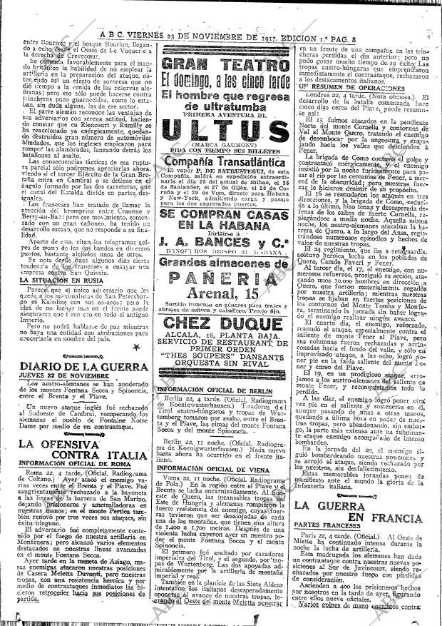 ABC MADRID 23-11-1917 página 8