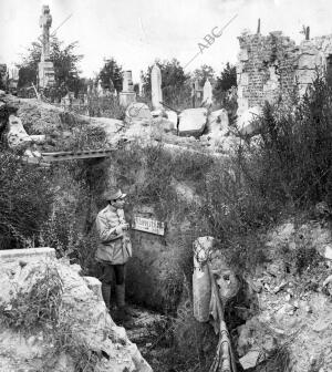 Una trinchera Francesa en el cementerio de arras