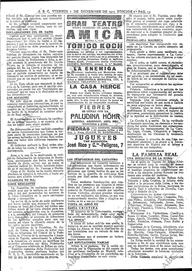 ABC MADRID 07-12-1917 página 13