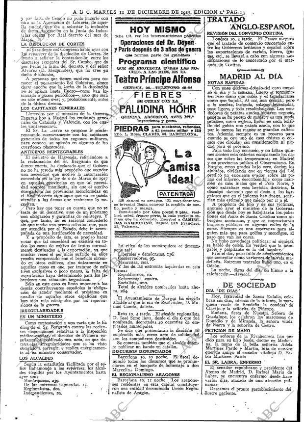 ABC MADRID 11-12-1917 página 13