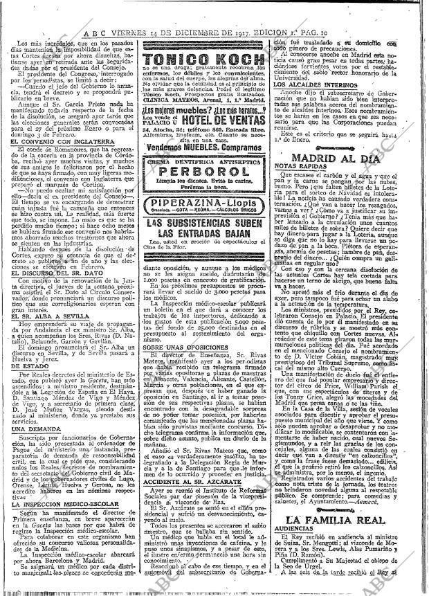 ABC MADRID 14-12-1917 página 10