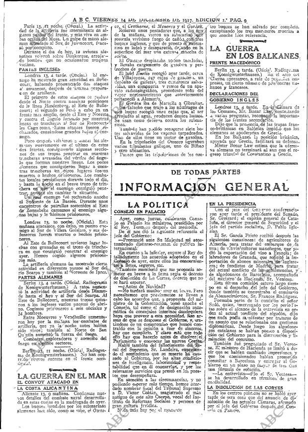 ABC MADRID 14-12-1917 página 9