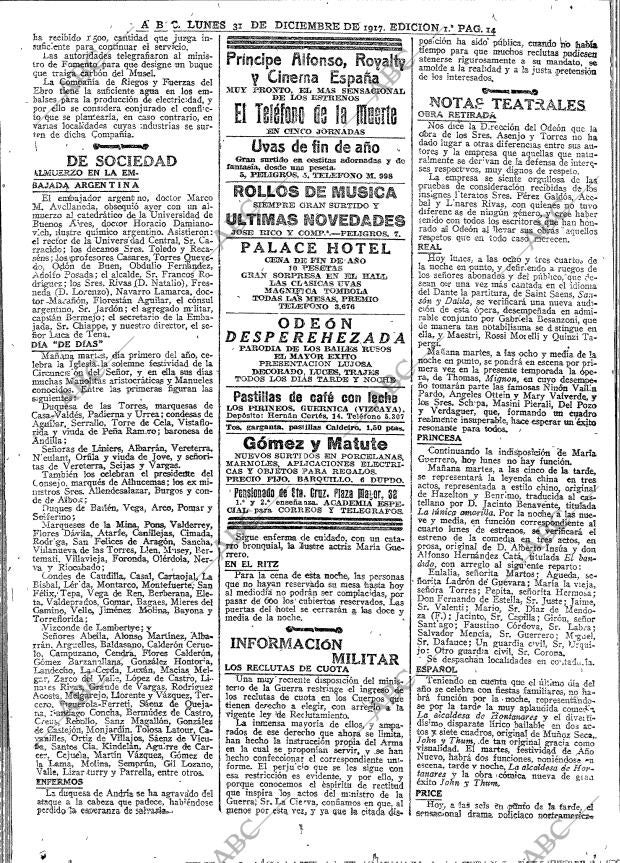 ABC MADRID 31-12-1917 página 14