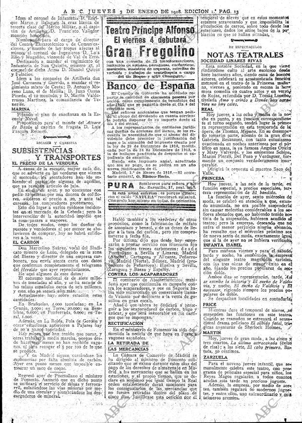ABC MADRID 03-01-1918 página 13