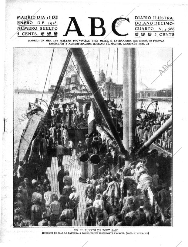 ABC MADRID 13-01-1918 página 1