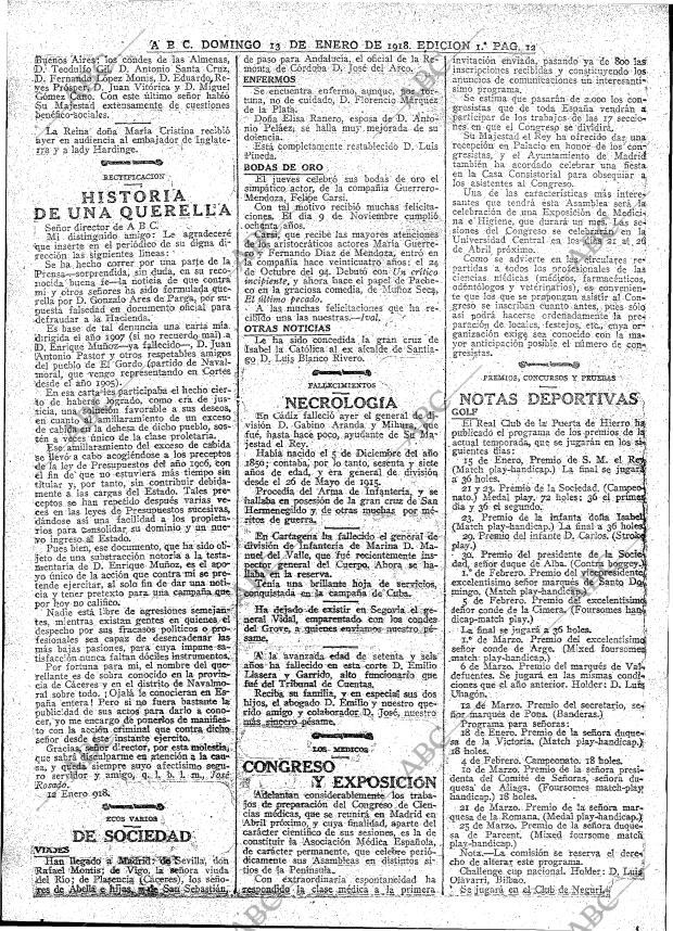 ABC MADRID 13-01-1918 página 12