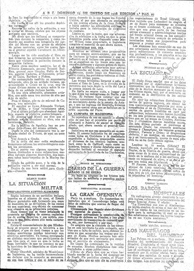 ABC MADRID 13-01-1918 página 20