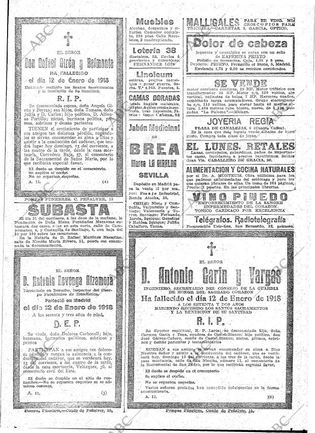 ABC MADRID 13-01-1918 página 25