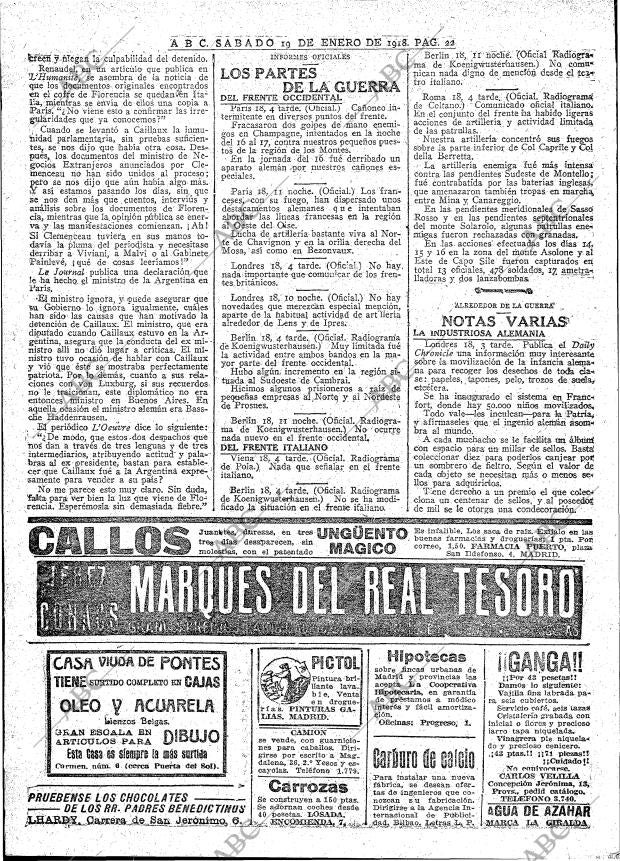 ABC MADRID 19-01-1918 página 22