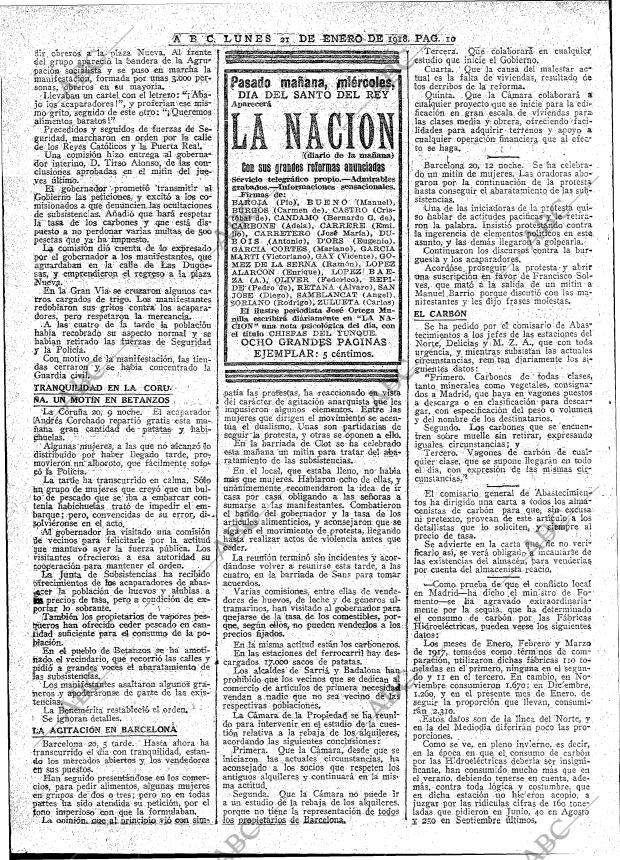 ABC MADRID 21-01-1918 página 10