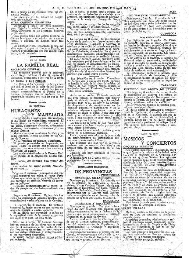 ABC MADRID 21-01-1918 página 13