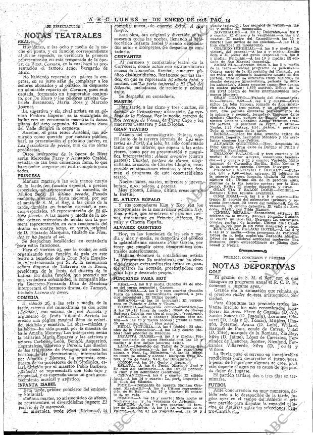 ABC MADRID 21-01-1918 página 14