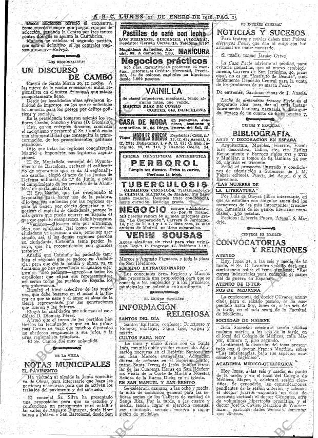 ABC MADRID 21-01-1918 página 15