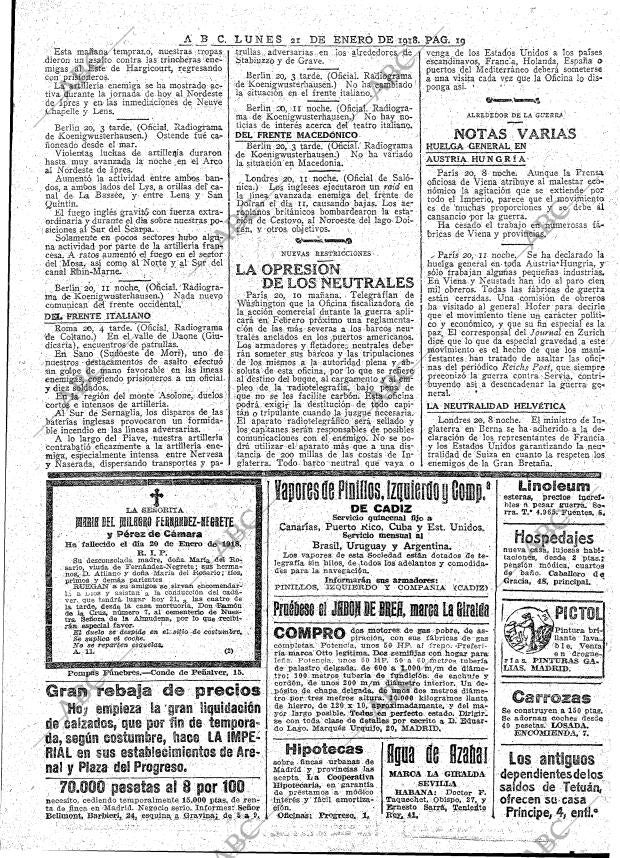 ABC MADRID 21-01-1918 página 19