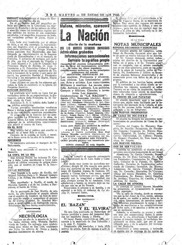 ABC MADRID 22-01-1918 página 11