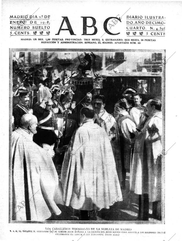 ABC MADRID 25-01-1918 página 1