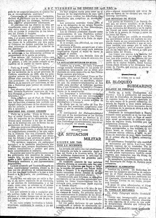 ABC MADRID 25-01-1918 página 20